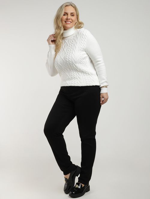 Calça Suede Plus Size Feminina PRETO