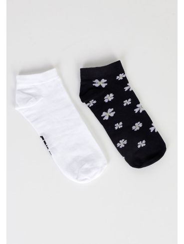 Kit meia sapatilha flores