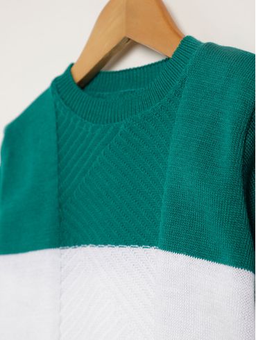 Blusão Tricot Manga Longa Juvenil Para Menino - MARINHO