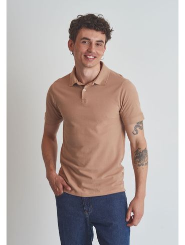 Camiseta polo básica piquet natural