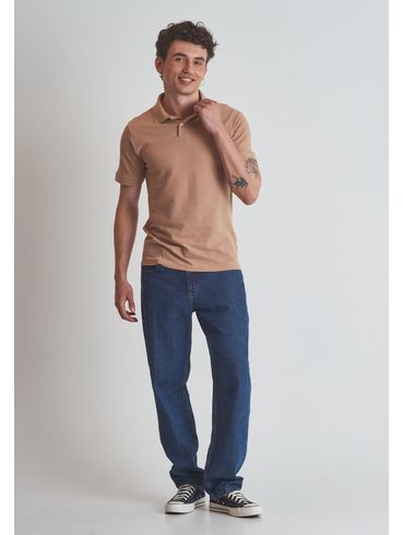 Camiseta polo básica piquet natural