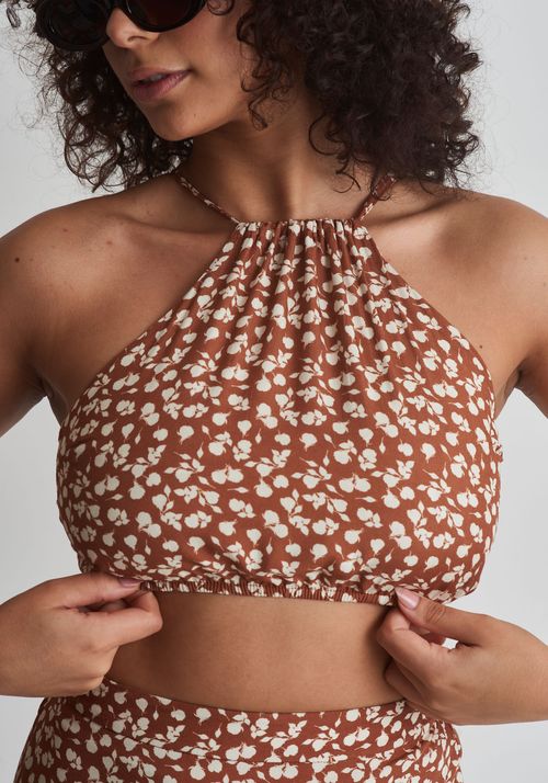 Blusa top estampa floral