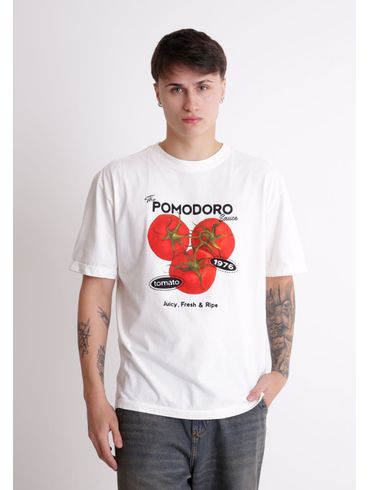 Camiseta em algodão over estampada