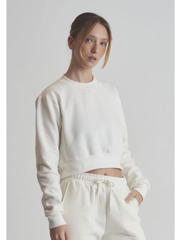 Moletom Cropped Off White