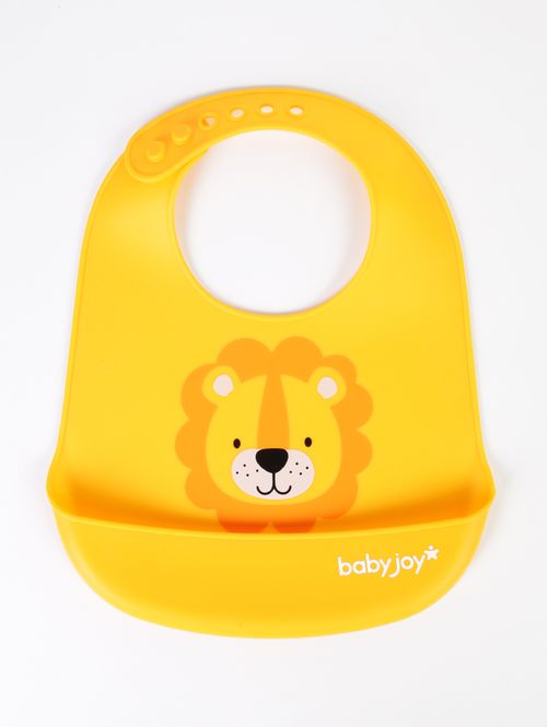 Babador Silicone Infantil Para Bebê - AMARELO