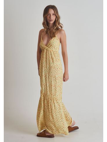 Vestido longo estampado