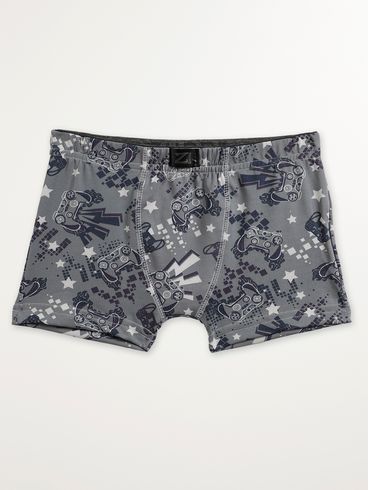 Cueca Boxer Juvenil Para Menino - CINZA