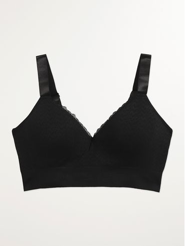 Sutiã Bojo Comfort Sem Costura Plus Size Feminino PRETO