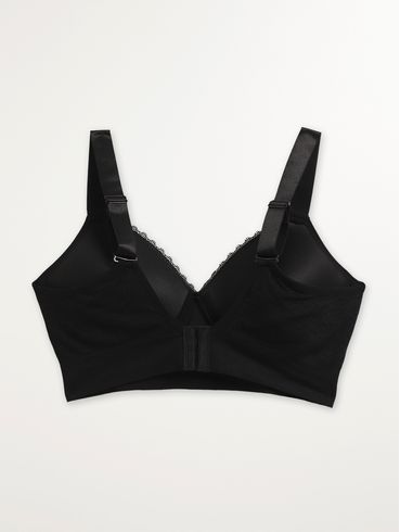 Sutiã Bojo Comfort Sem Costura Plus Size Feminino PRETO