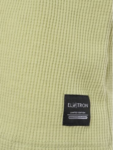Camiseta Texturizada Manga Curta Eletrón Masculina VERDE CLARO