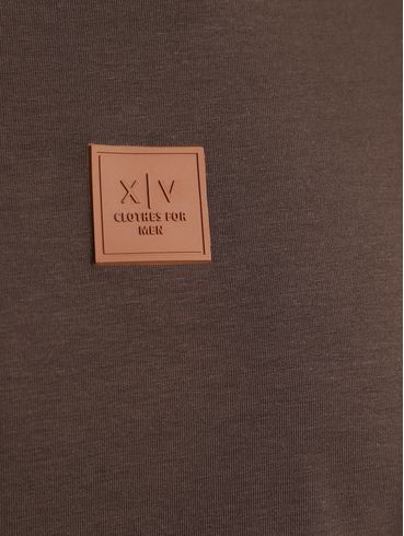 Camiseta Algodão Peruano Eletrón Masculina MARROM