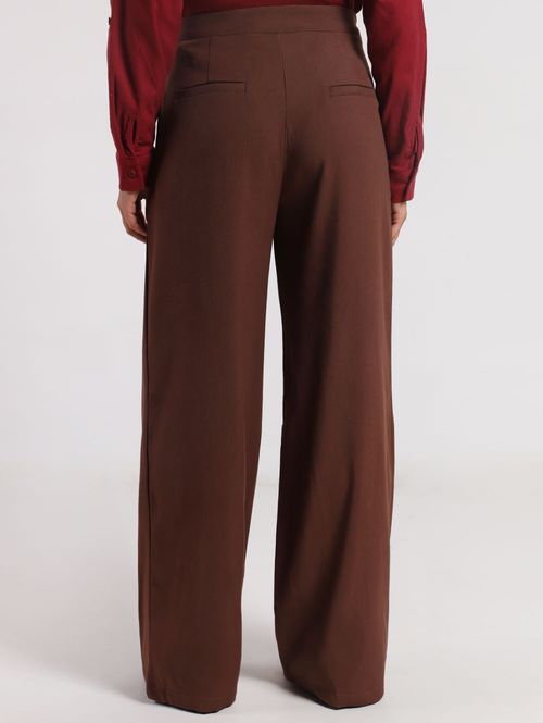 Calça Reta Alfaiataria Feminina CAFE