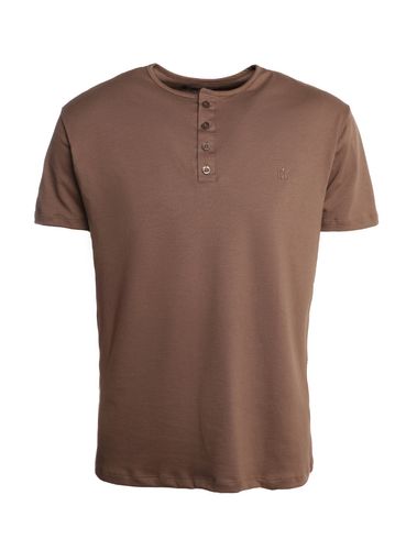 Camiseta Piquet Manga Curta Masculina MARROM
