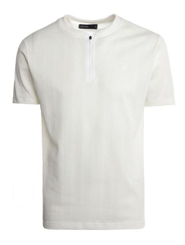 Camiseta Manga Curta Gola Padre Eletrón  Masculina OFF WHITE