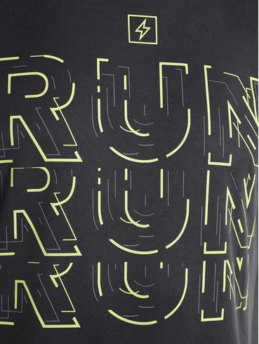 Camiseta Esportiva Dry Estampada Masculina PRETO