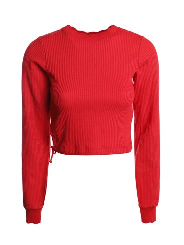 Blusa Cropped Manga Longa Feminina VERMELHO