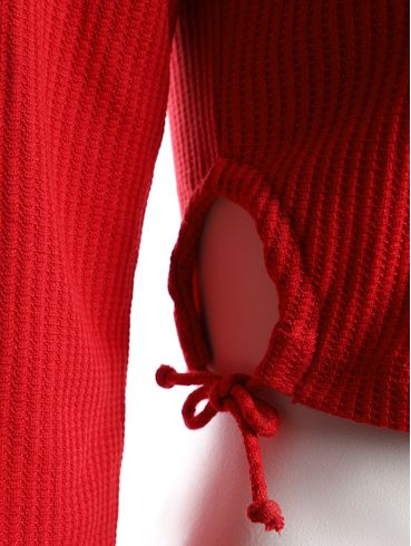 Blusa Cropped Manga Longa Feminina VERMELHO
