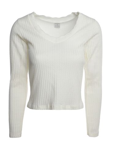 Blusa Canelada Crochê Manga Longa Feminina BEGE