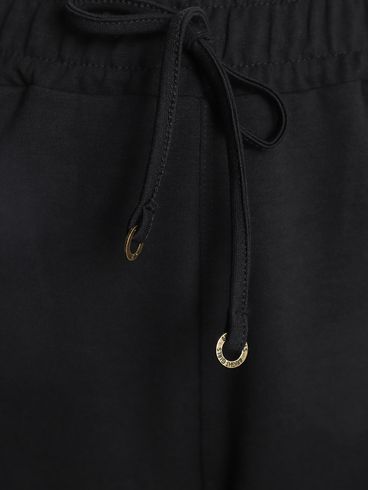 Calça Ponto Roma Com Fenda Feminina PRETO