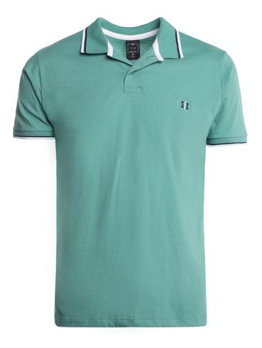 Polo Malha  Manga Curta Masculina VERDE