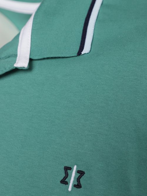 Polo Meia Malha Manga Curta Masculina VERDE