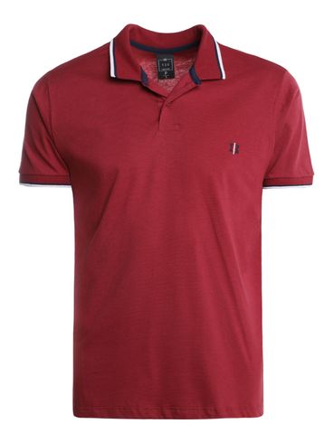 Polo Malha  Manga Curta Masculina VERMELHO