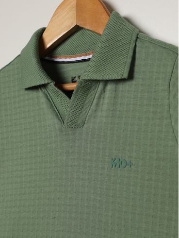Polo Manga Curta Infantil Para Menino - VERDE