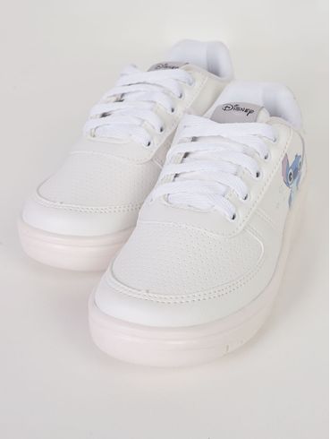 Tênis Stitch Disney Juvenil Para Menina - BRANCO/AZUL