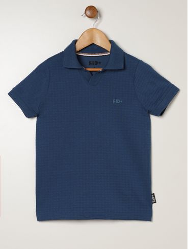 Polo Manga Curta Infantil Para Menino - AZUL