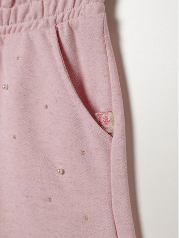 Short Moletinho Juvenil Para Menina - ROSA CLARO
