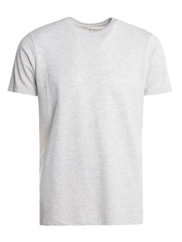 Camiseta Texturizada Manga Curta Eletrón Masculina OFF WHITE