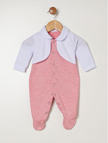 Saída Maternidade Infantil Para Bebê - ROSA CLARO