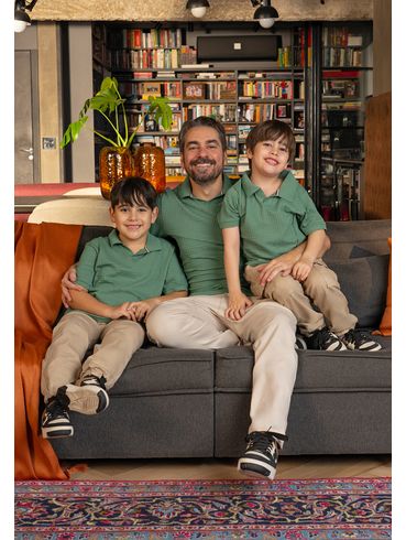 Polo Manga Curta Infantil Para Menino - VERDE