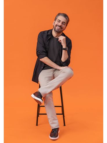 Calça Sarja Sport Slim Masculina BEGE