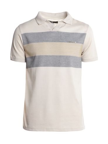 Polo Manga Curta Eletrón Masculina BEGE