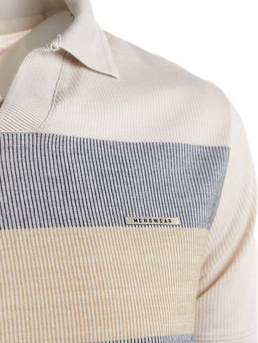 Polo Manga Curta Eletrón Masculina BEGE