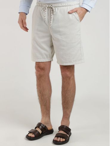 Bermuda Linho Eletrón Masculina NATURAL