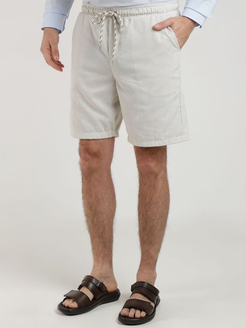 Bermuda Linho Eletrón Masculina NATURAL
