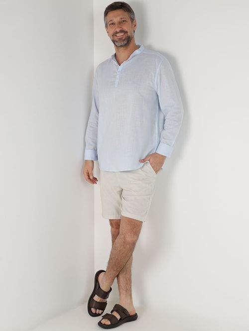 Bermuda Linho Eletrón Masculina NATURAL