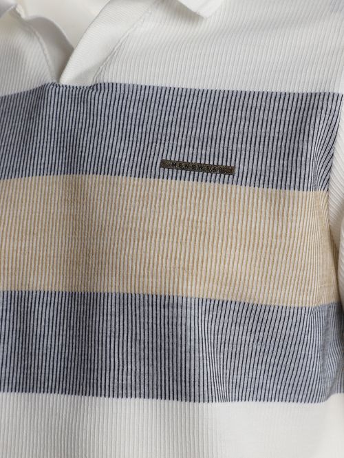 Polo Manga Curta Eletrón Masculina OFF WHITE