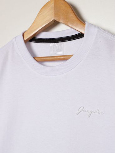 Camiseta Manga Longa Infantil Para Menino - BRANCO