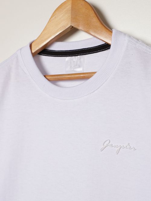 Camiseta Manga Longa Infantil Para Menino - BRANCO