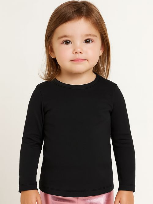 Blusa Térmica Infantil Para Menina PRETO