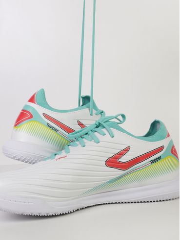 Chuteira Futsal Agility Topper Masculina BRANCO/VERDE