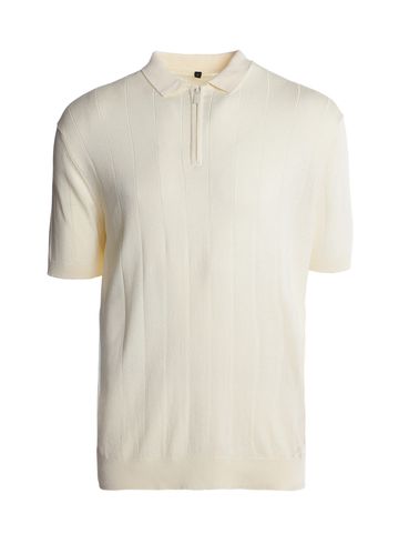 Polo Tricot Canelado Manga Curta Masculino OFF WHITE