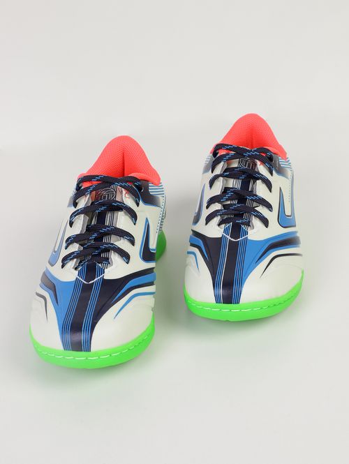 Chuteira Futsal Camaleão Topper Masculina BRANCO/AZUL/VERDE