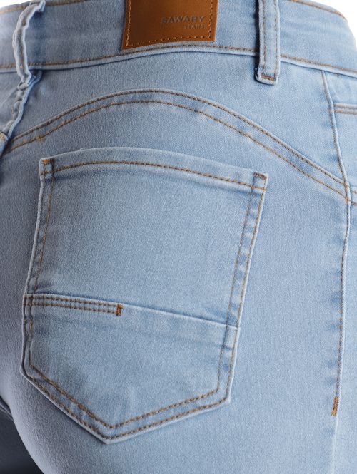 Calça Jeans Skinny Sawary Feminina AZUL