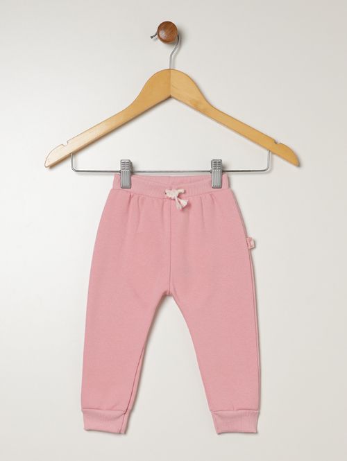 Calça Moletom Infantil Para Bebê - ROSA