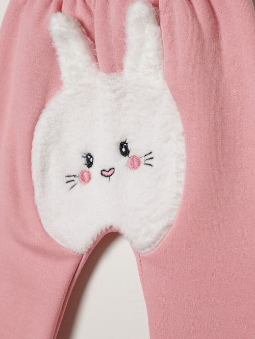 Calça Moletom Infantil Para Bebê - ROSA