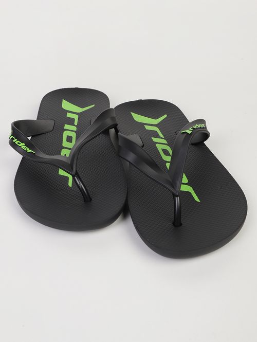 Chinelo Feel  Rider Masculino PRETO/PRETO/VERDE